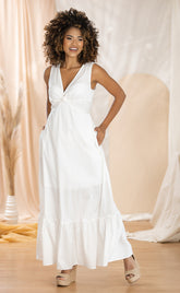 VESTIDO LARGO SISA CON ESCOTE EN LA ESPALDA 6227