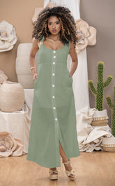 VESTIDO LARGO TIPO BATA 6594