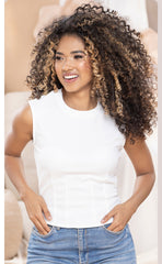 BLUSA BASICA CON PRENSES 6638