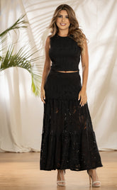 SET BLONDA BLUSA Y FALDA 6737