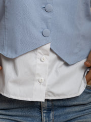 CHALECO CON SENEFA INTEGRADA EN FINAS RAYAS 6509