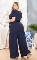 SET PLUS SIZE BLUSA Y PANTALON P766