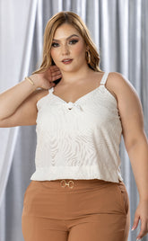 BLUSA PLUS SIZE EN CONTRASTE P825