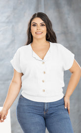BLUSA PLUS SIZE CAMISERA P608