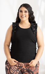 BLUSA PLUS SIZE CON DETALLE EN HOMBROS P659