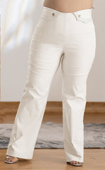 PANTALON PLUS SIZE CON CHARRETERA TEJIDA P673