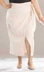 FALDA PLUS SIZE CON PUNTADAS ARTESANALES P674