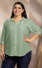 BLUSA PLUS MANGA LARGA P695
