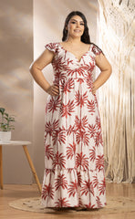 VESTIDO PLUS SIZE ESTAMPADO LARGO P714