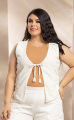 CHALECO TEJIDO TIPO CROCHET P716