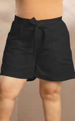 SHORT CORTO TALLA PLUS CON CINTURON AJUSTABLE P728