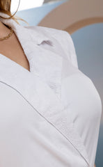 VESTIDO PLUS SIZE CON OJALILLO Y ESCOTE CRUZADO P739