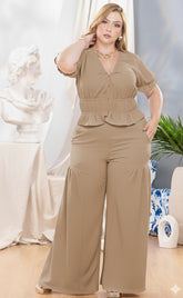 SET PLUS SIZE BLUSA Y PANTALON P766