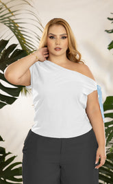BLUSA PLUS PAÑOLETA POLKA DOTS P851