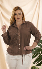 BLUSA CAMISERA ENCAJE P894