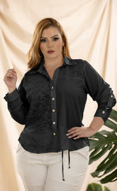 BLUSA CAMISERA ENCAJE P894
