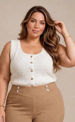 BLUSA PLUS SIZE SIZA CON TIPO CROCHET P895