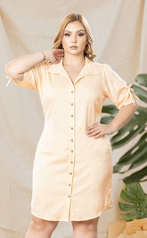 VESTIDO CORTO PLUS MANGA 3/4 P896