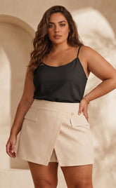 FALDASHORT PLUS SIZE CORTE CRUZADO P905