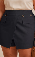 FALDASHORT PLUS SIZE CORTE CRUZADO P905