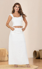 SET FALDA LARGA Y BLUSA 7031