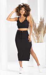 SET  CROPTOP Y FALDA  6163