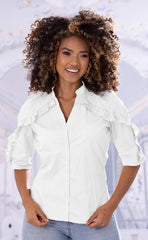 BLUSA CAMISERA CON BOLERO EN MANGAS  6286