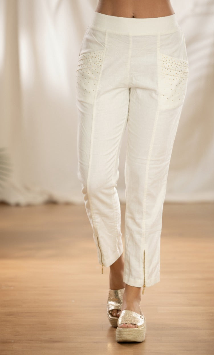 PANTALON BOTA STRECHS TUBO CON CIERRE FUNCIONAL 6430