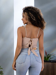 BLUSA EN TIRAS CON DISEÑO HERRAJE 6543