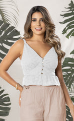 BLUSA CUELLO EN V Y BOLERO 6692