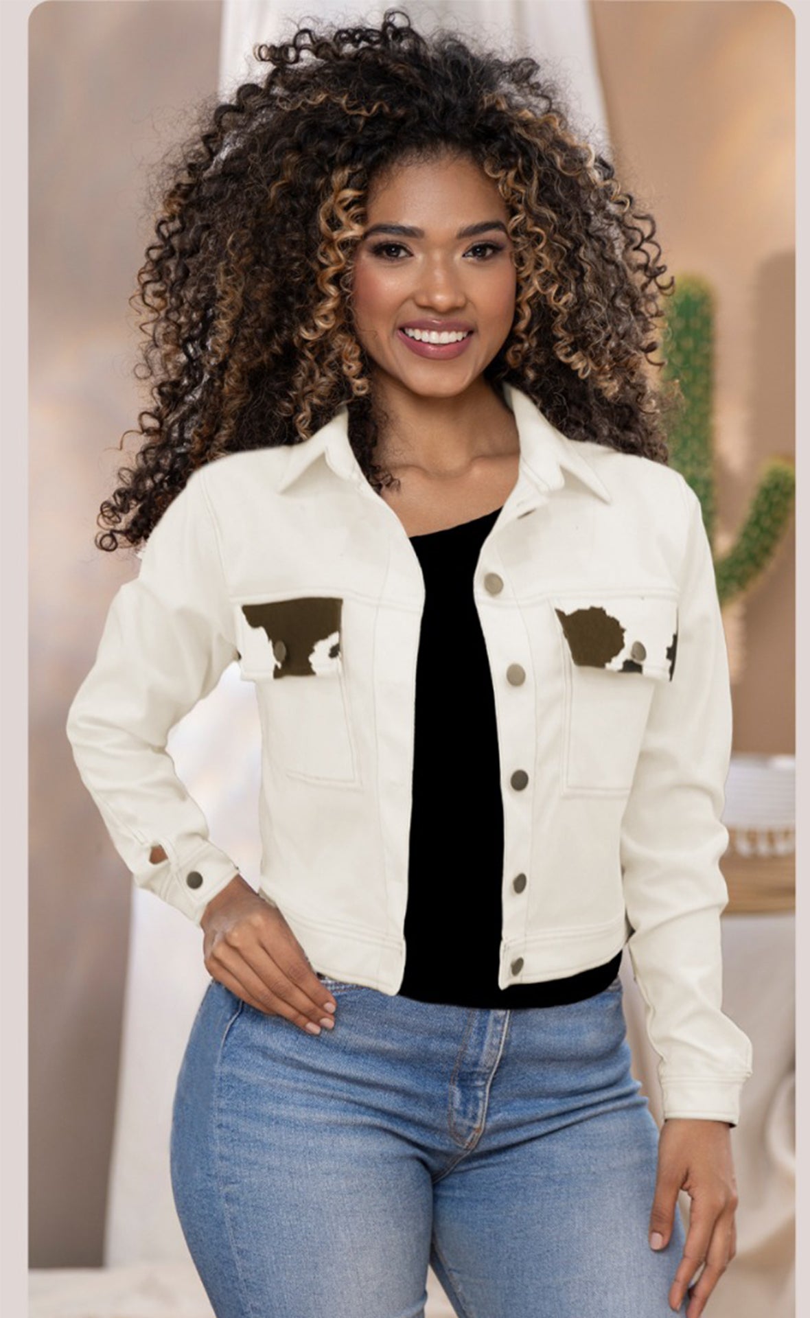 CHAQUETA COW PRINT 6750