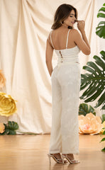 SET EN CHIFON BORDADO 6907