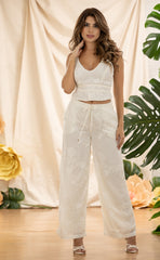 SET EN CHIFON BORDADO 6907