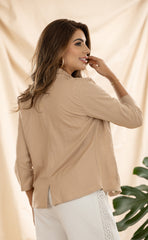 BLAZER CON APLIQUE CROCHET 6922