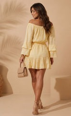 VESTIDO CORTO CON MANGA LARGA BOHEMIO 6981