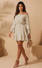 VESTIDO CORTO CON MANGA LARGA BOHEMIO 6981