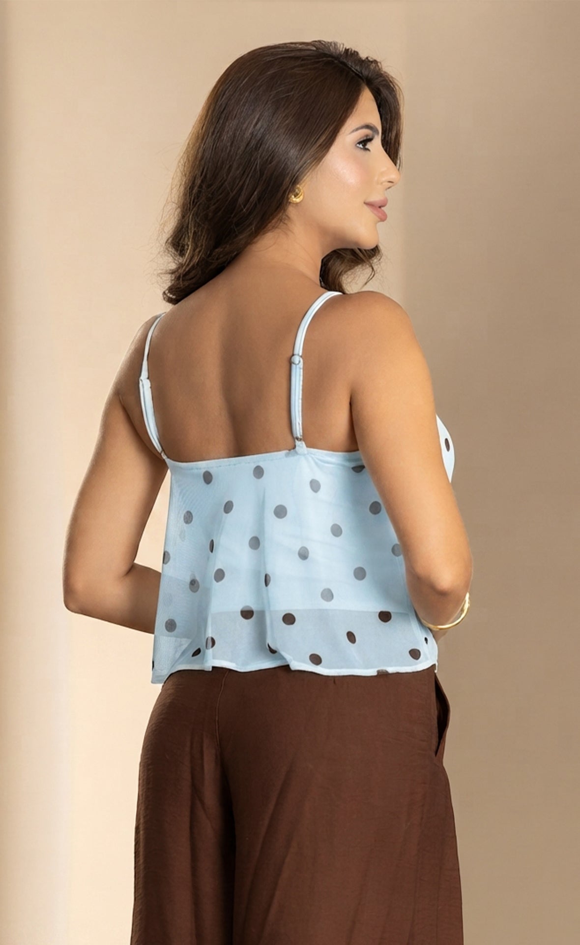 BLUSA MALLATEX ESTAMPADA EN POLKA DOTS 7040