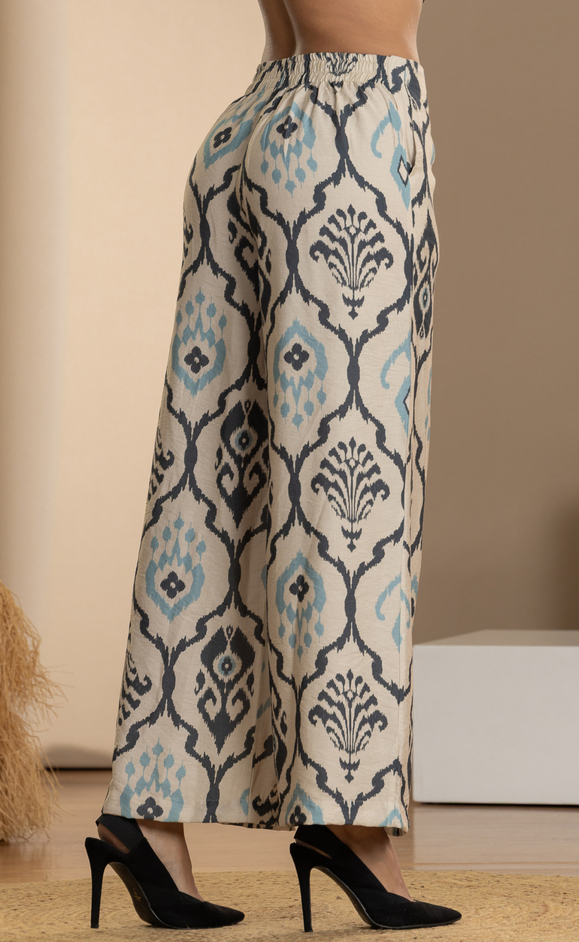 PANTALÓN ESTAMPADO ESTILO PALAZZO 6895
