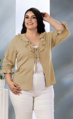 BLUSA SOBREPUESTO PLUS SIZE CON BOLEROS  P742