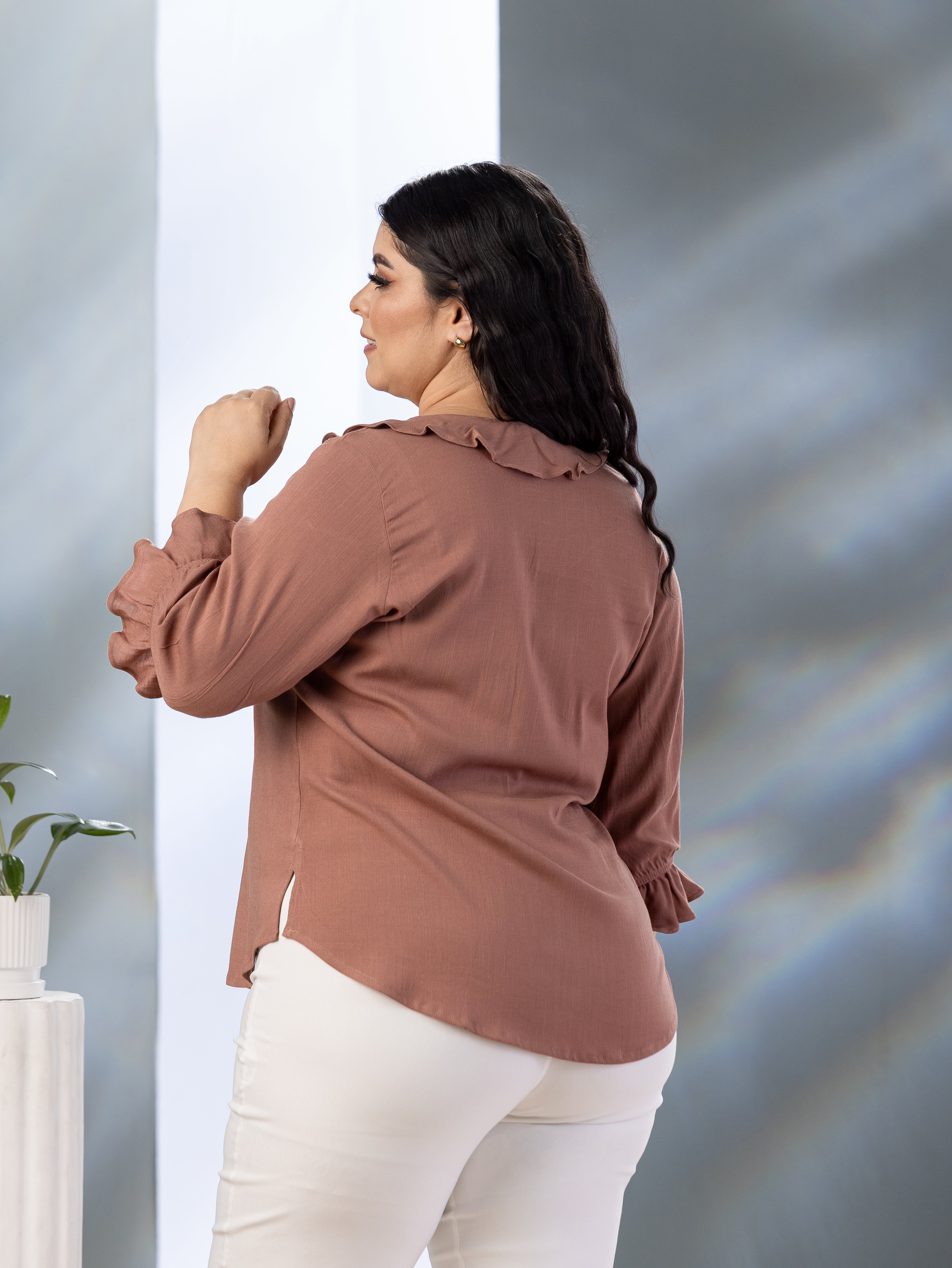 BLUSA SOBREPUESTO PLUS SIZE CON BOLEROS  P742