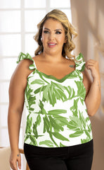 BLUSA PLUS SIZE ESTAMPADA  P552