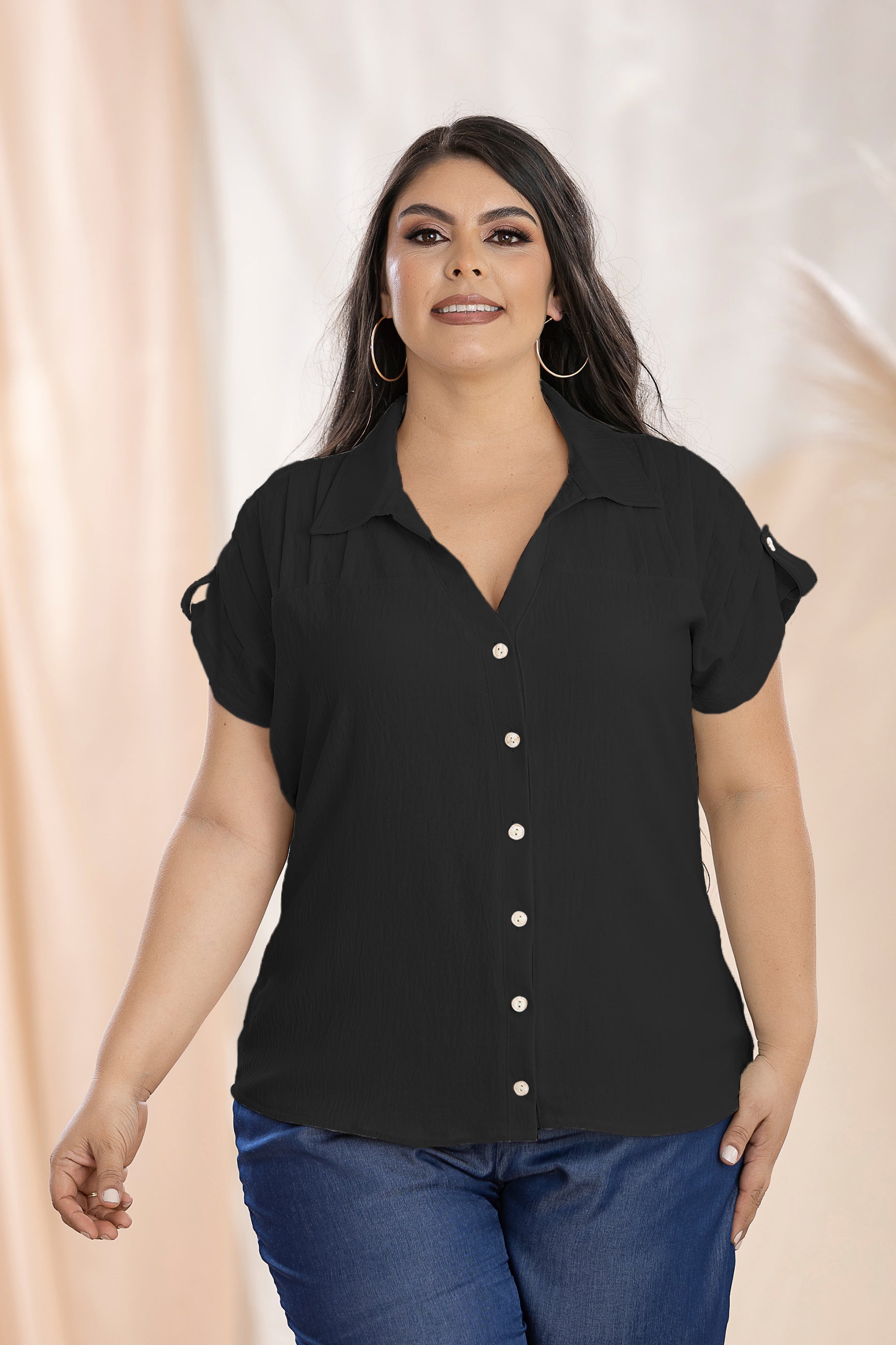 BLUSA PLUS MANGA CORTA P584