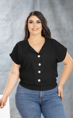 BLUSA PLUS SIZE CAMISERA P608