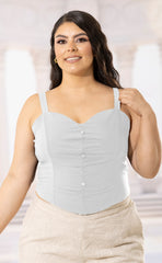 BLUSA SISA PLUS CON AMARRE EN ESPALDA P650
