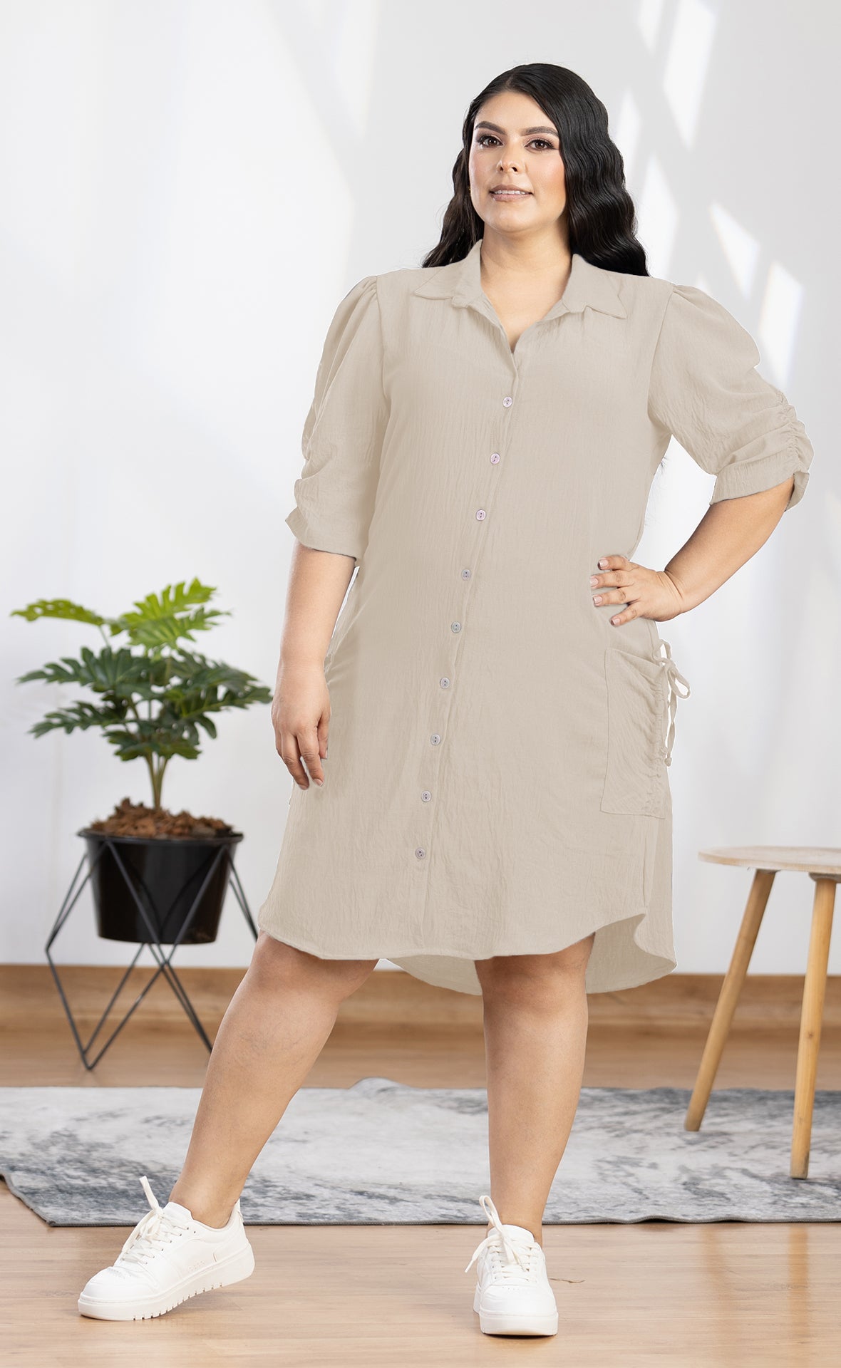 VESTIDO CAMISERO PLUS SIZE P687