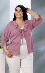 BLUSA SOBREPUESTO PLUS SIZE CON BOLEROS  P742