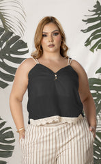 BLUSA PLUS SIZE TIRAS CON BOLILLO P805