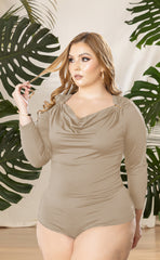 BODY PLUS SIZE MANGA LARGA P812