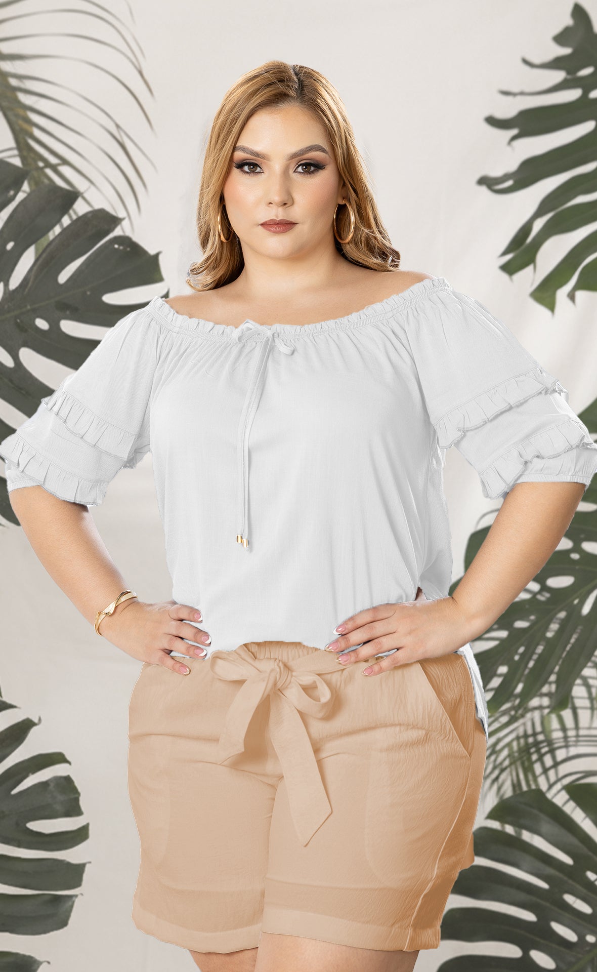 BLUSA PLUS SIZE CUELLO BANDEJA P820