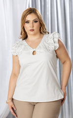 BLUSA PLUS SIZE CON LENTEJUELAS P824